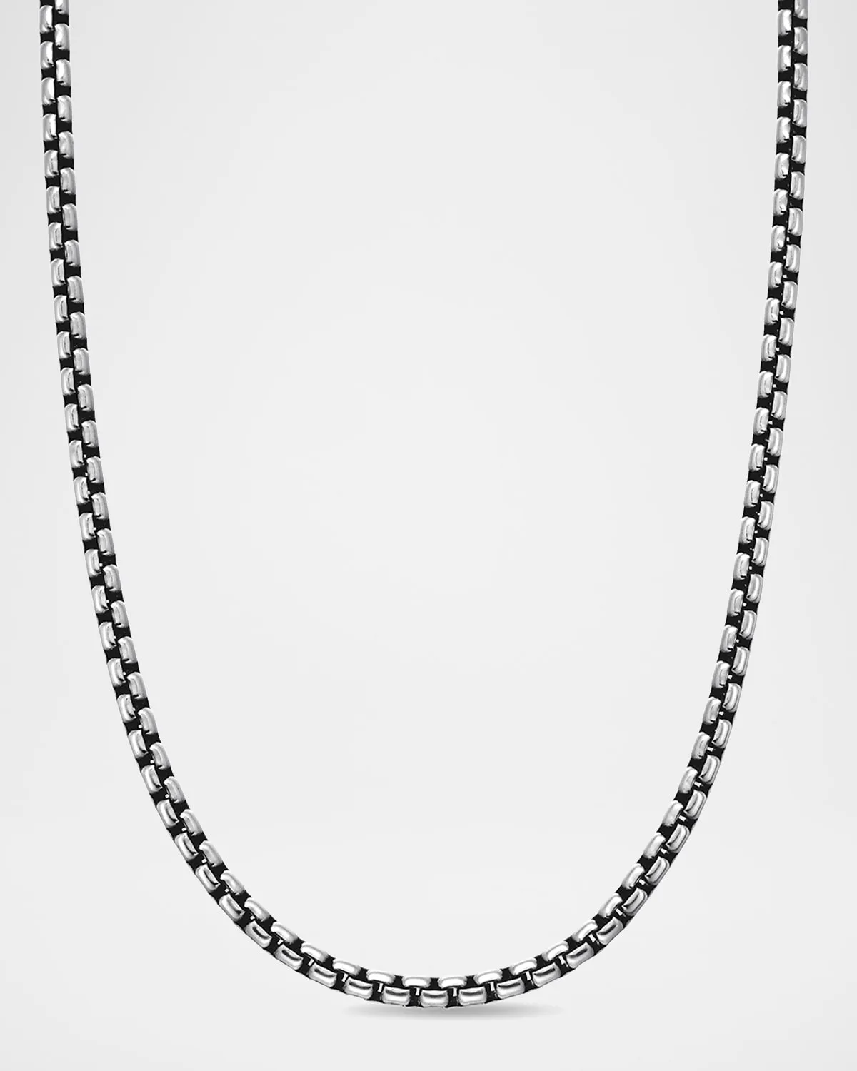 Box Chain Necklace in Silver