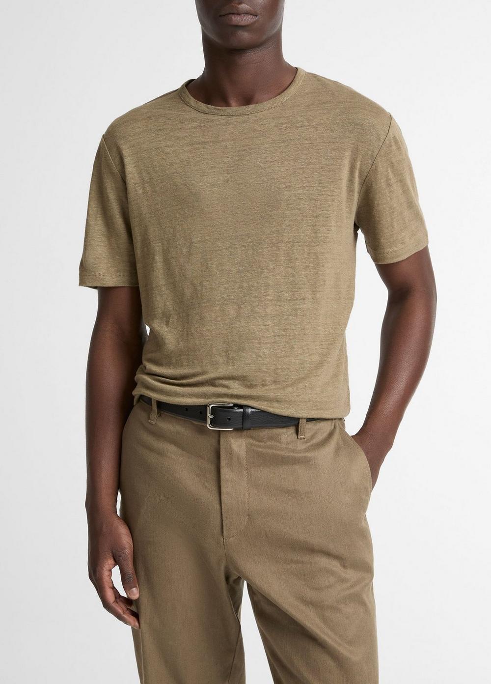 Men's Linen Jersey T-Shirt, Kalamata, Size XL Vince