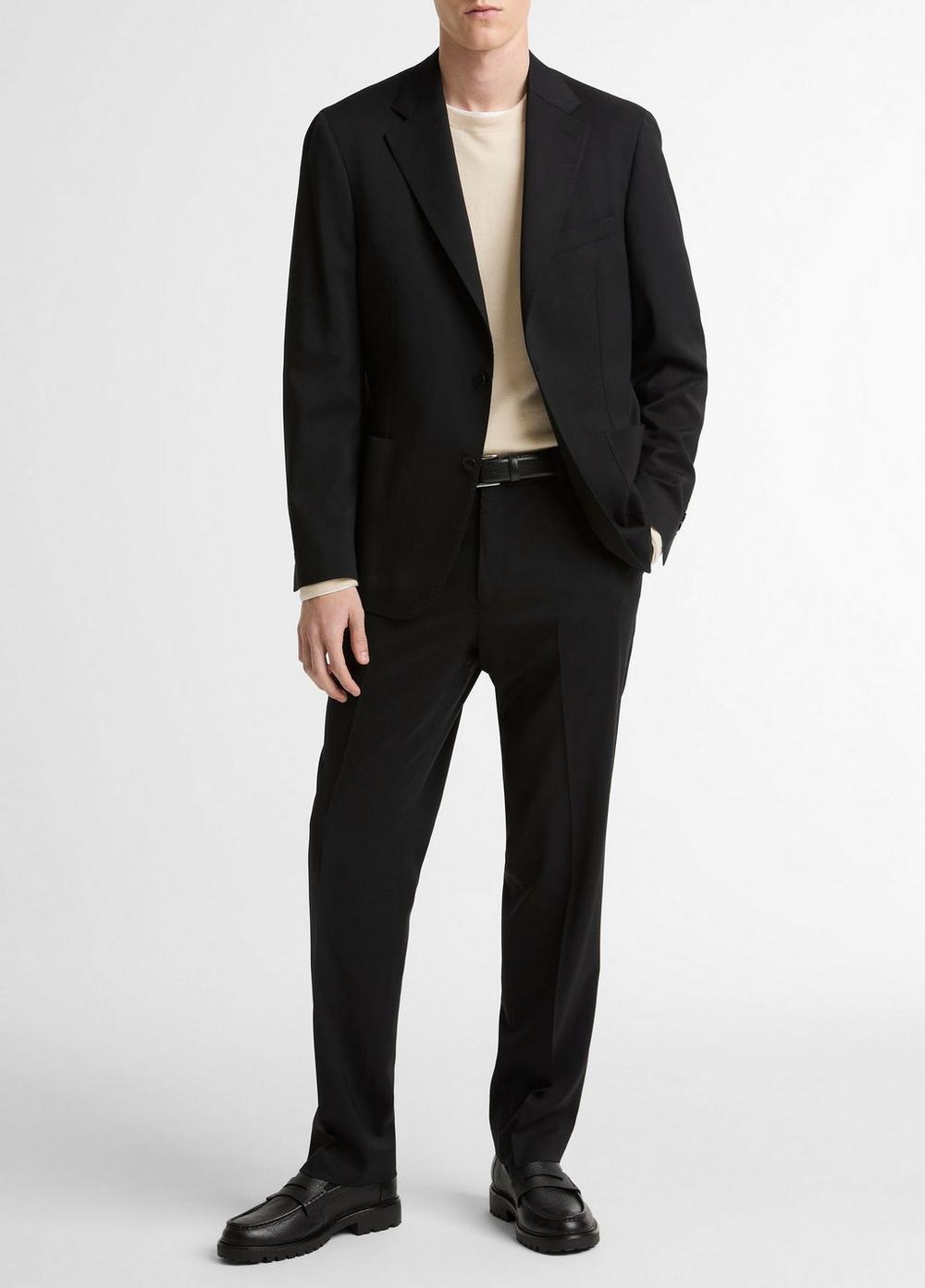 Men's Wool Relaxed Sport Coat, Black, Size 42R Vince by Vince