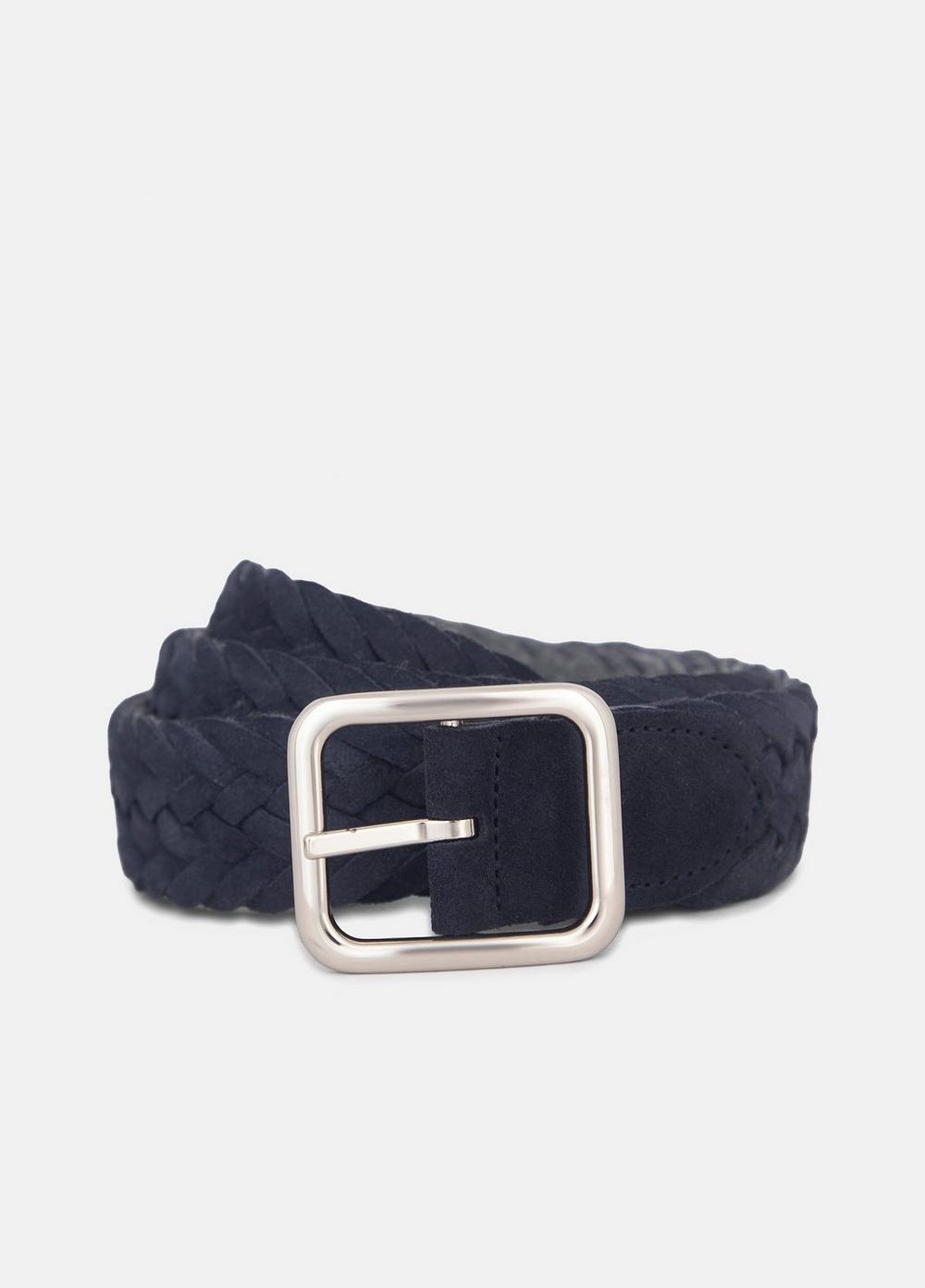 Men's Men's 35mm Reversible Woven Suede Belt, Coastal Blue/grey Palladi, Size 36 Vince