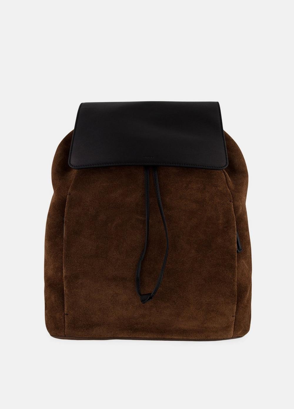 Men's Drayton Suede Flap Backpack, Chocolate Vince by Vince