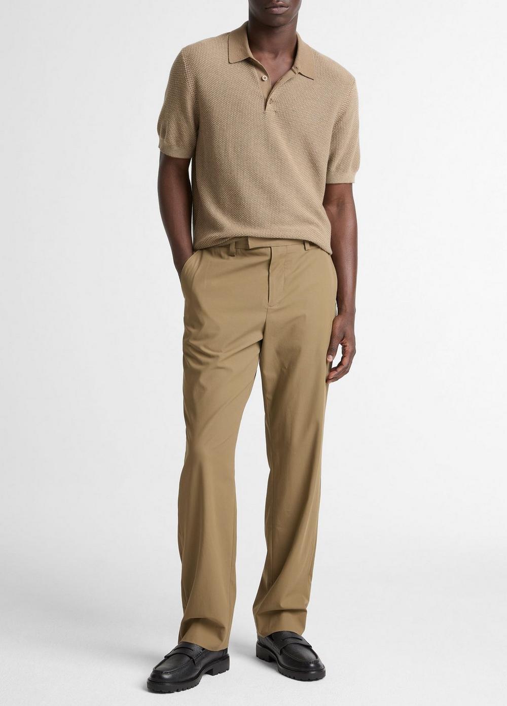 Men's Louie Relaxed Cotton Extended-tab Trouser, Kalamata, Size 33 Vince