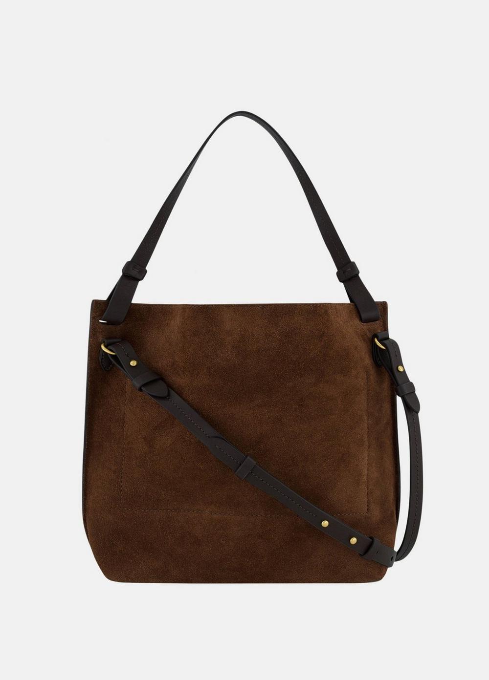 Women's Ava Suede Crsbody, Chocolate Vince
