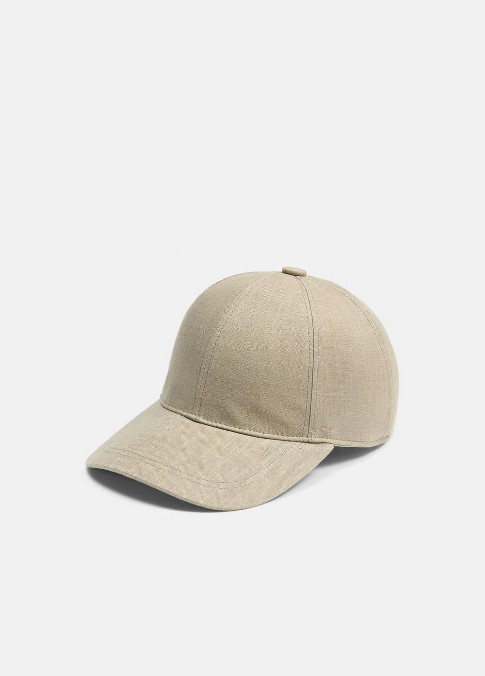 Men's Men's Linen Baseball Cap, Matcha, Size L/XL Vince