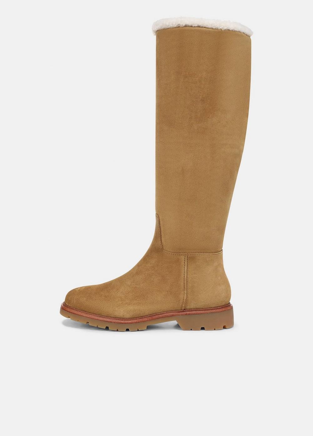 Women's Sibelle Shearling Riding Boot, Sahara, Size 8.5 Vince