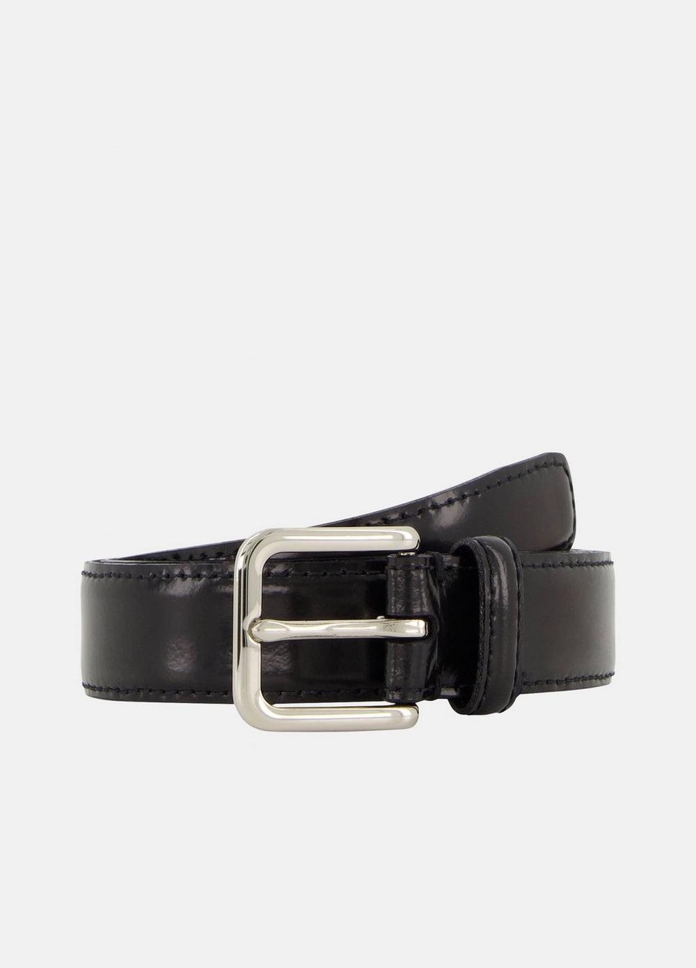 Men's Men's 30mm Spazzolato Leather Belt, Black, Size 32 Vince