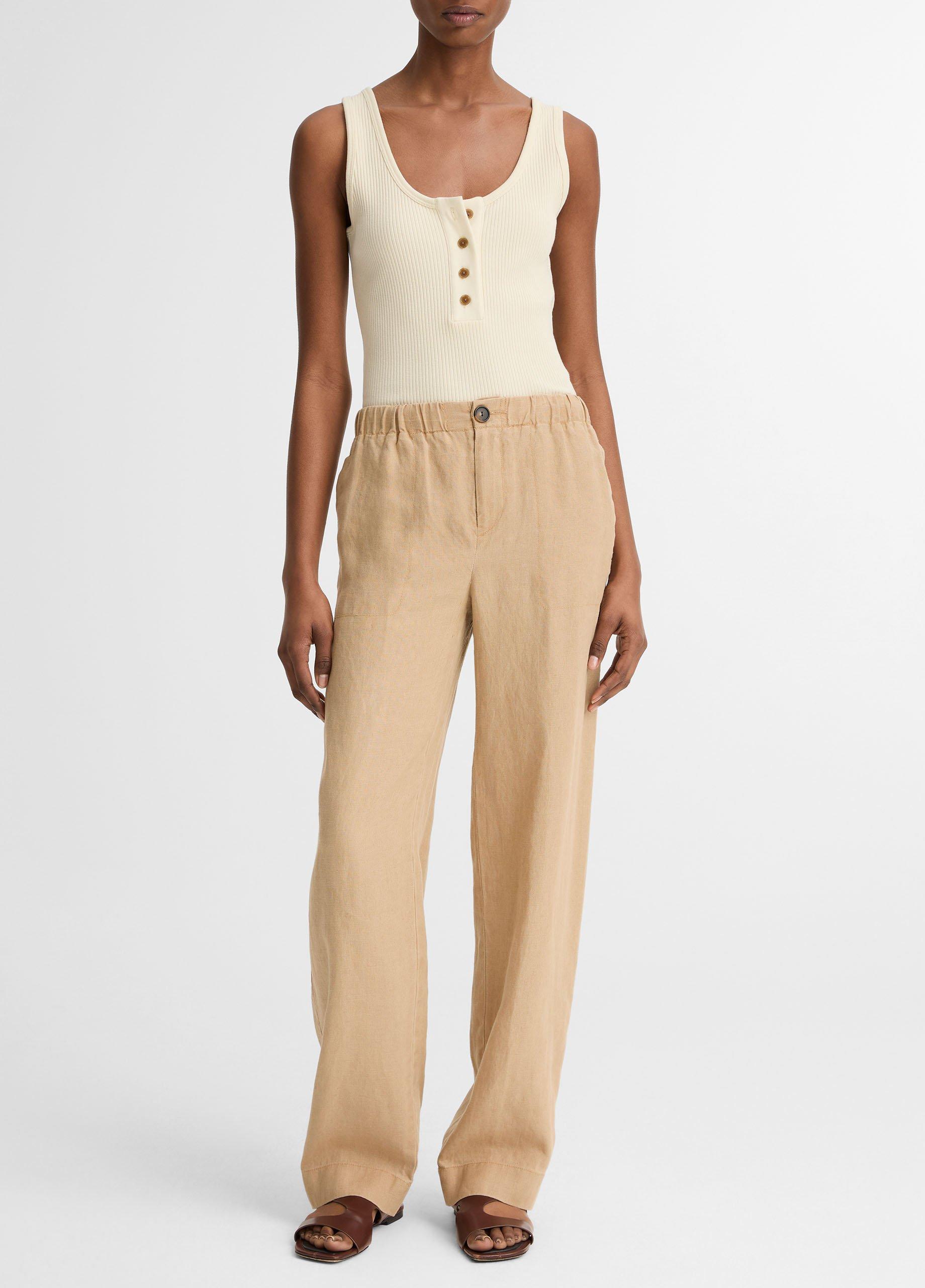 Women's Hemp Low-Rise Utility Pant, Brulee, Size 4 Vince