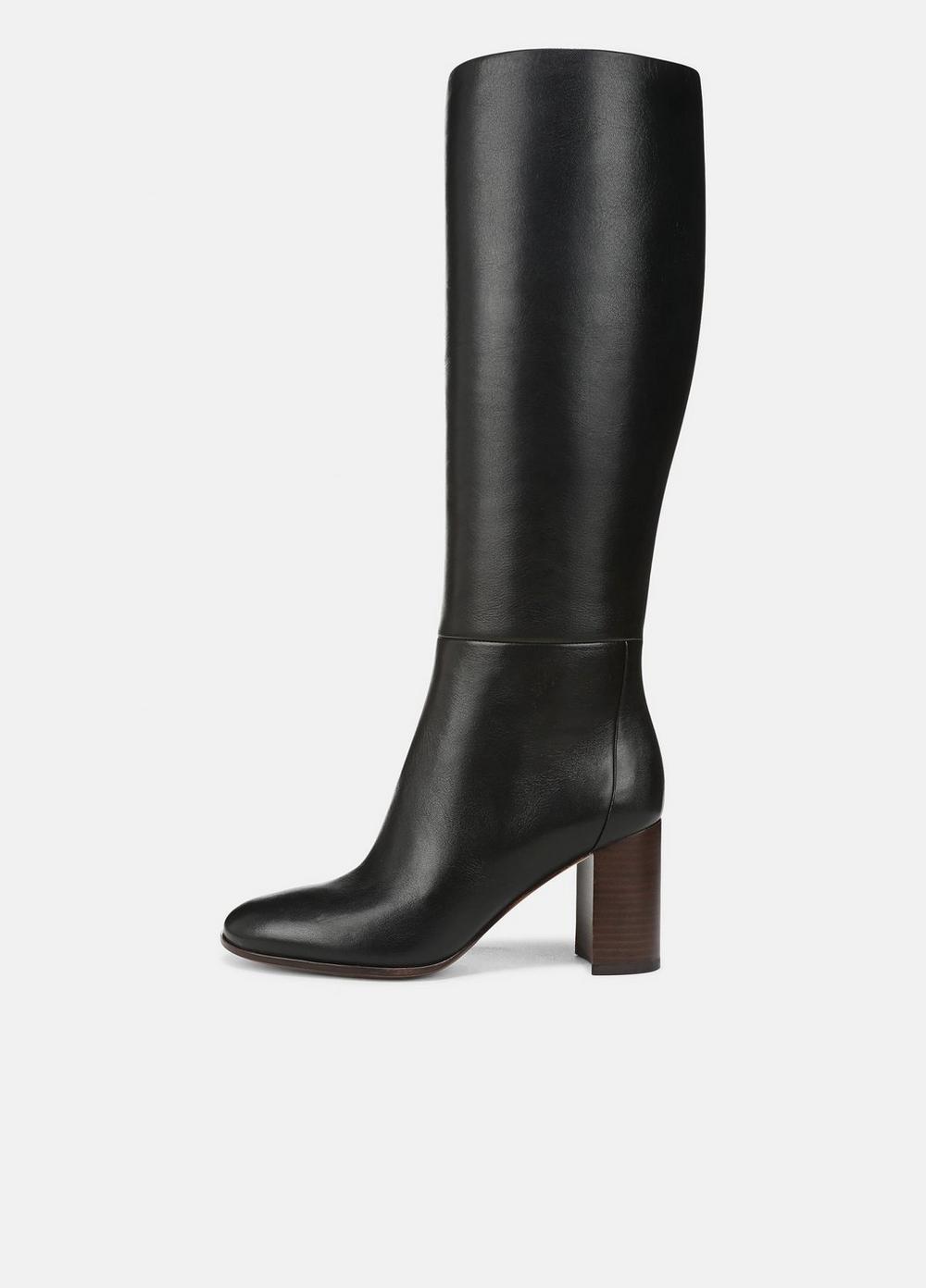Women's Elora Leather Knee Boot, Black, Size 7 Vince