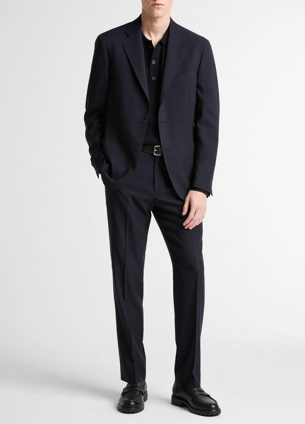 Men's Wool Relaxed Sport Coat, Coastal Blue, Size 44R Vince