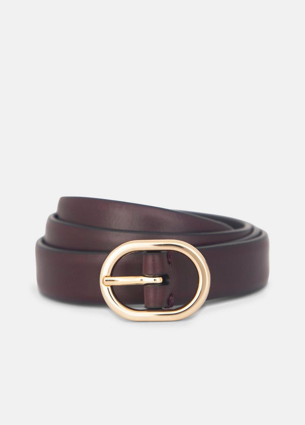 Women's Women's 20mm Spazzolato Leather Belt, Cacao Brown, Size L Vince