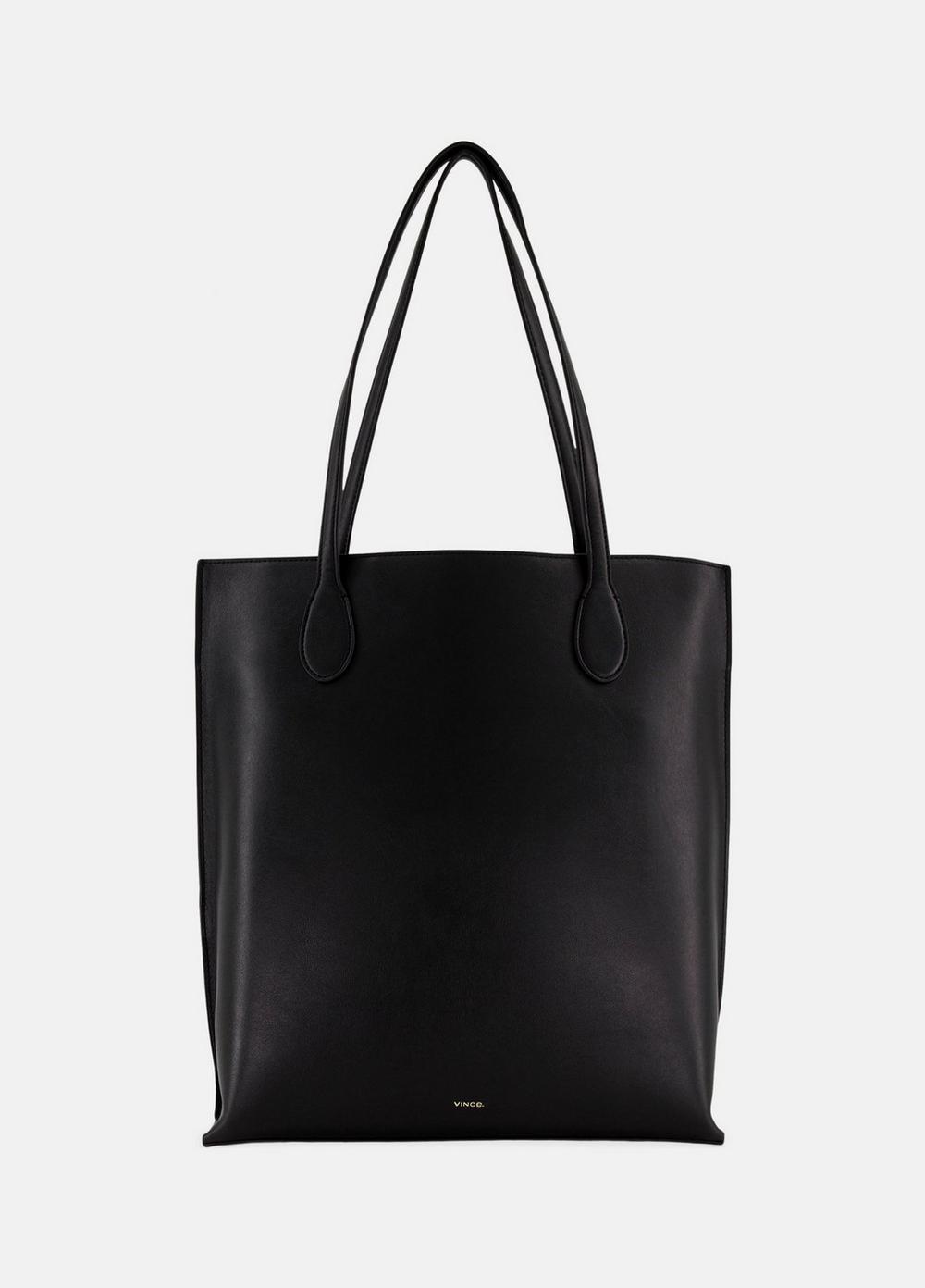 Women's Athene Nappa Leather Tote, Black Vince