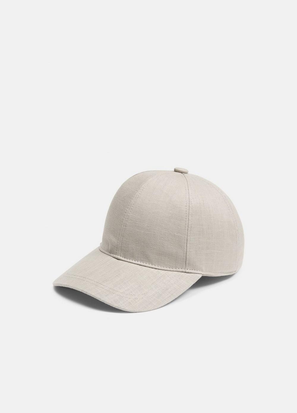 Men's Men's Linen Baseball Cap, Jet, Size S/M Vince