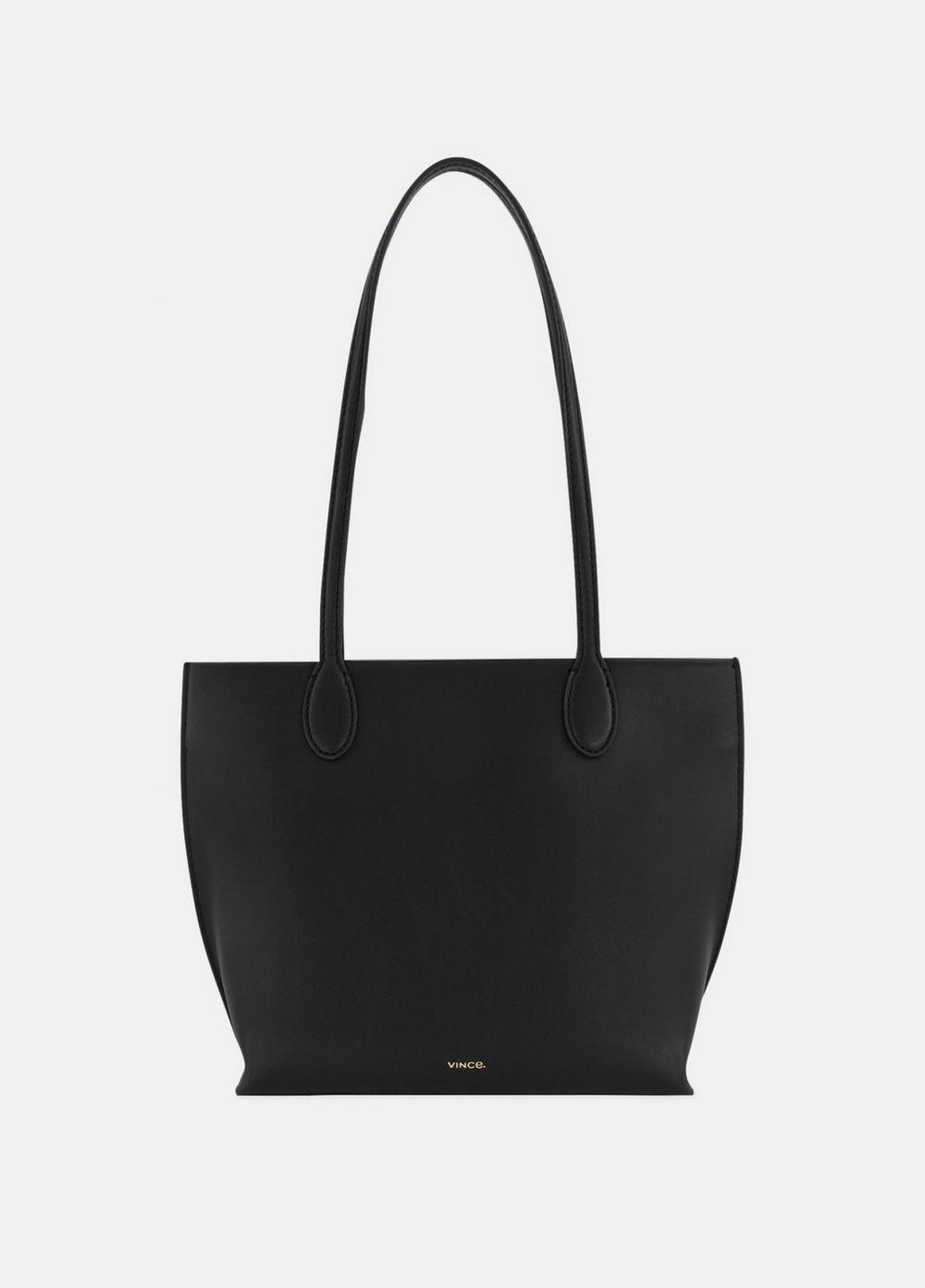 Women's Athene Nappa Leather Mini Tote, Black Vince by Vince