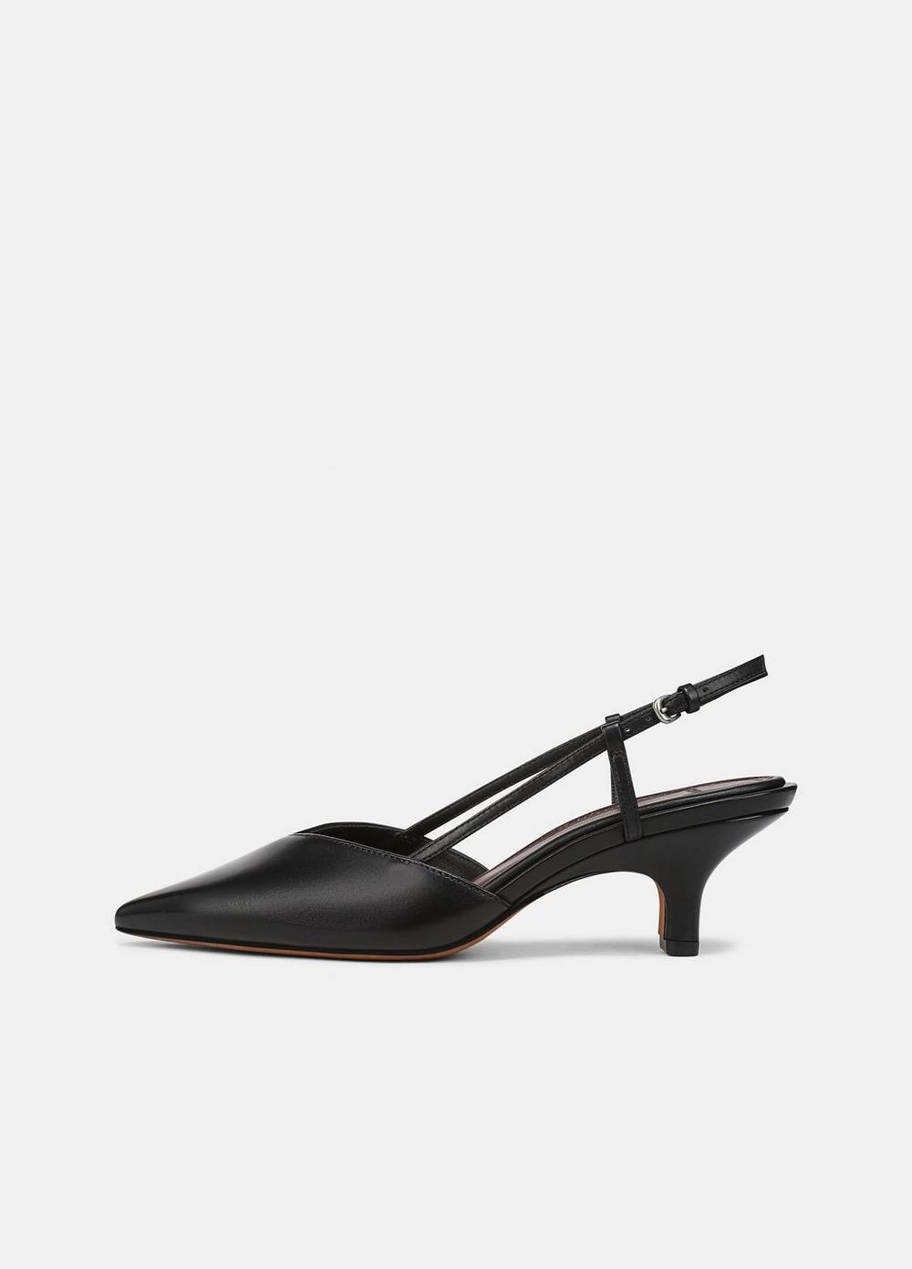 Women's Levvy Leather Slingback Heel, Black, Size 10 Vince