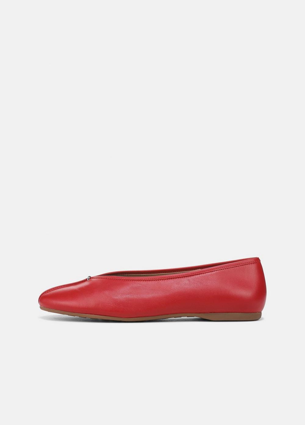 Women's Ori Leather Flat, Crimson, Size 11 Vince