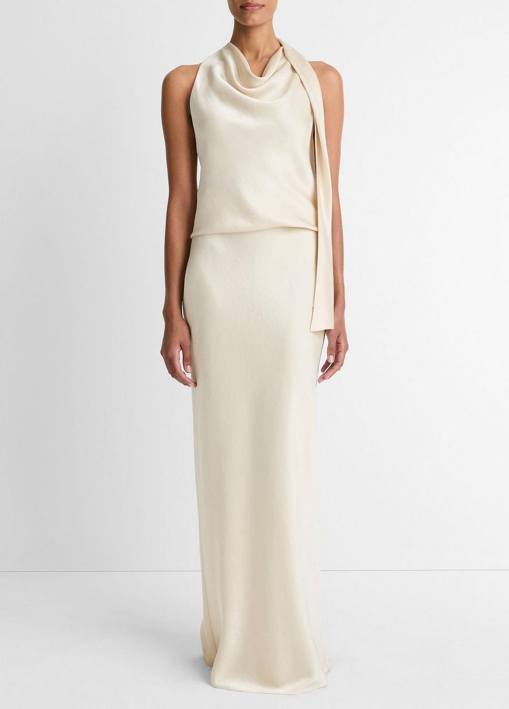 Women's Satin Bias Column Skirt, Bona, Size 10 Vince by Vince