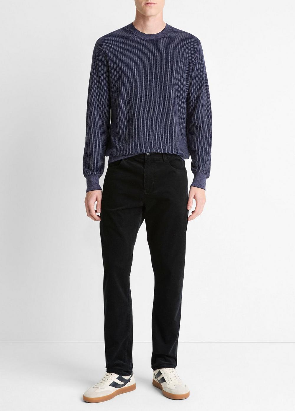 Men's Dylan Slim 5-Pocket Stretch-cotton Corduroy Pant, Black, Size 38 Vince by Vince