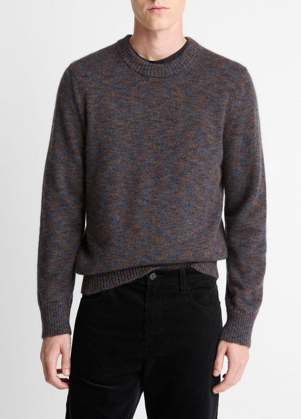 Men's Multi-mix Alpaca-merino Wool Sweater, Coastal Combo, Size XS Vince