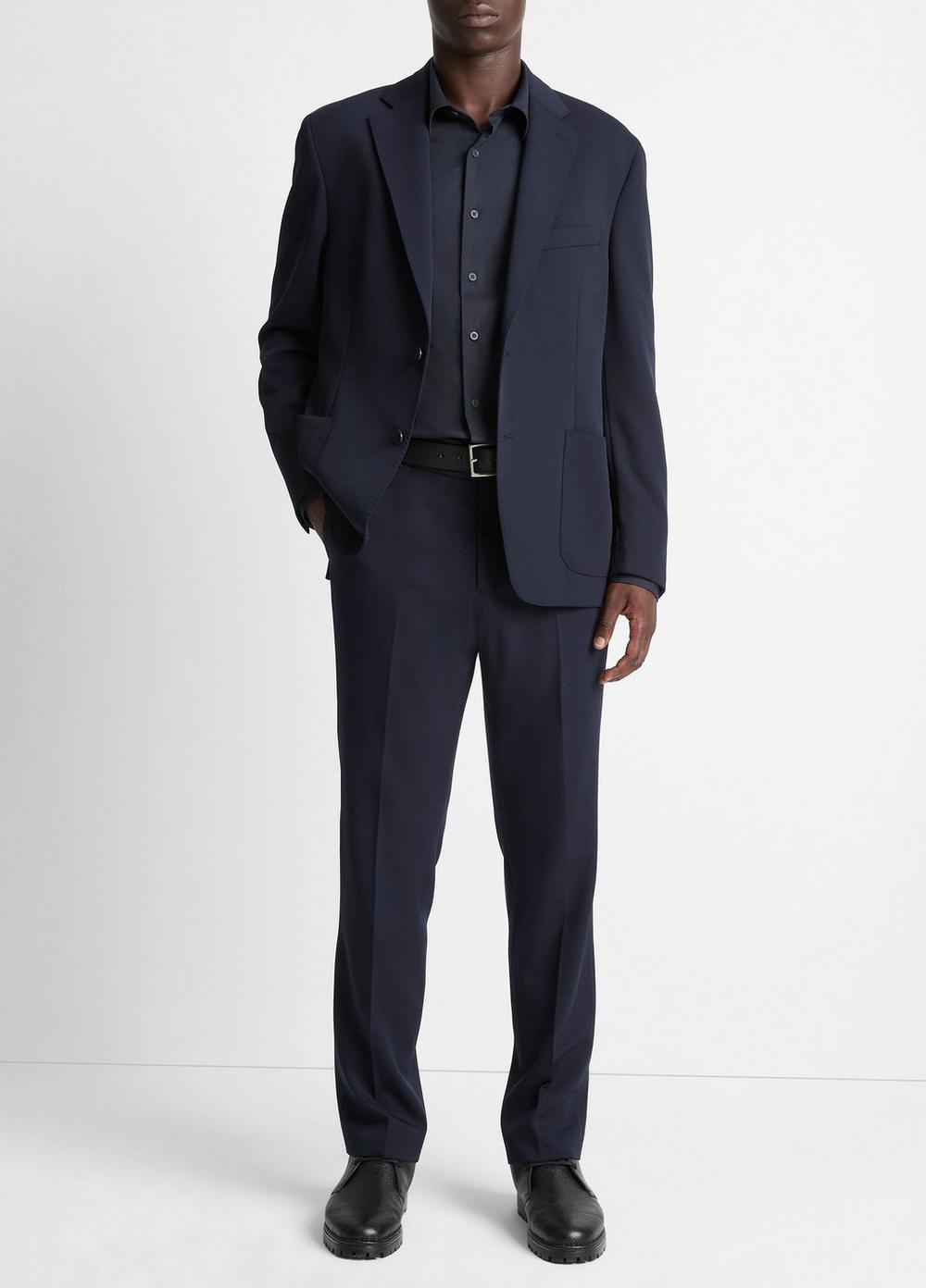 Men's Stretch-wool Classic Pant, Coastal Blue, Size 36 Vince