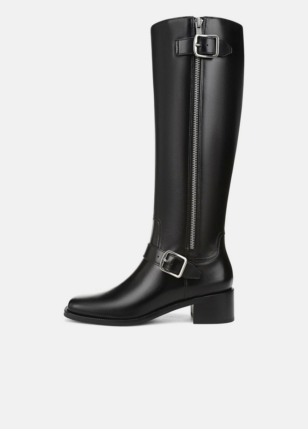 Women's Leighton Leather Knee Boot, Black, Size 5.5 Vince