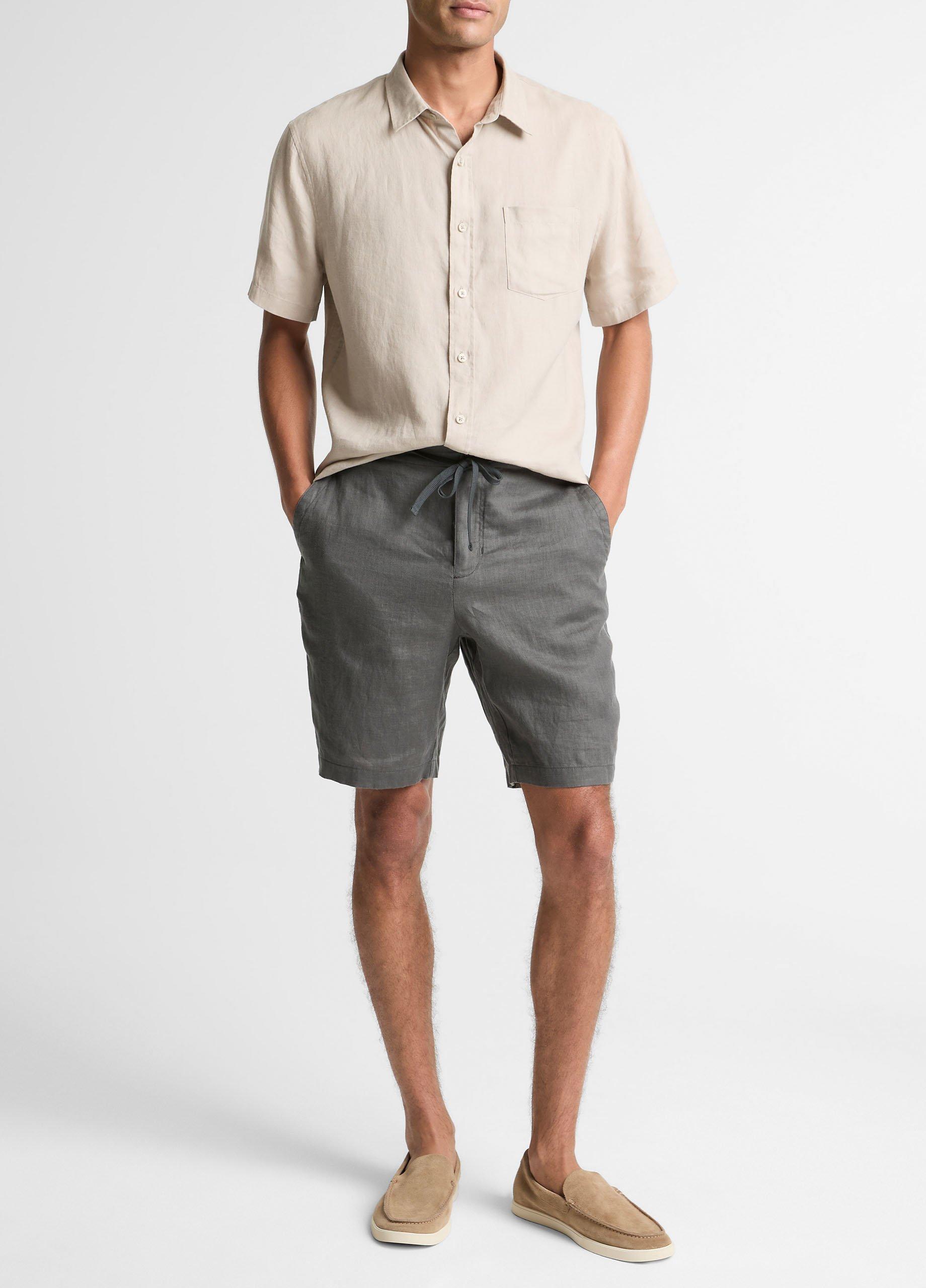 Men's Hemp Drawstring Short, Slate, Size XXL Vince