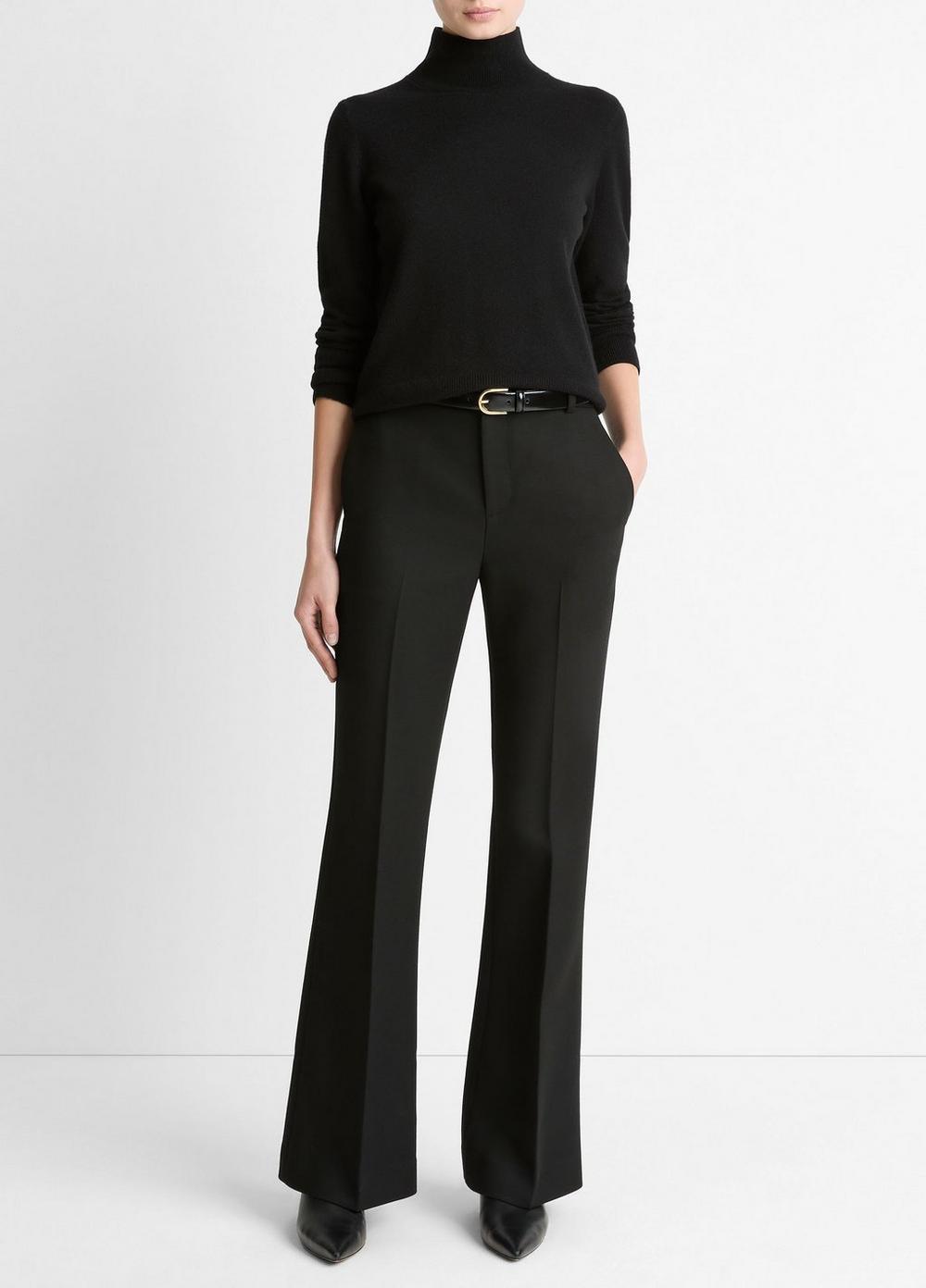 Women's Sculptural Flare Trouser, Black, Size 4 Vince