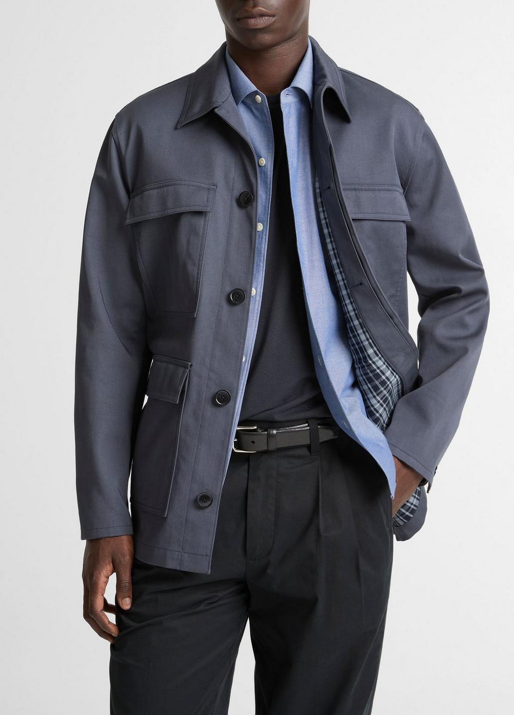 Men's Brushed Cotton Twill Chore Coat, Studio, Size S Vince