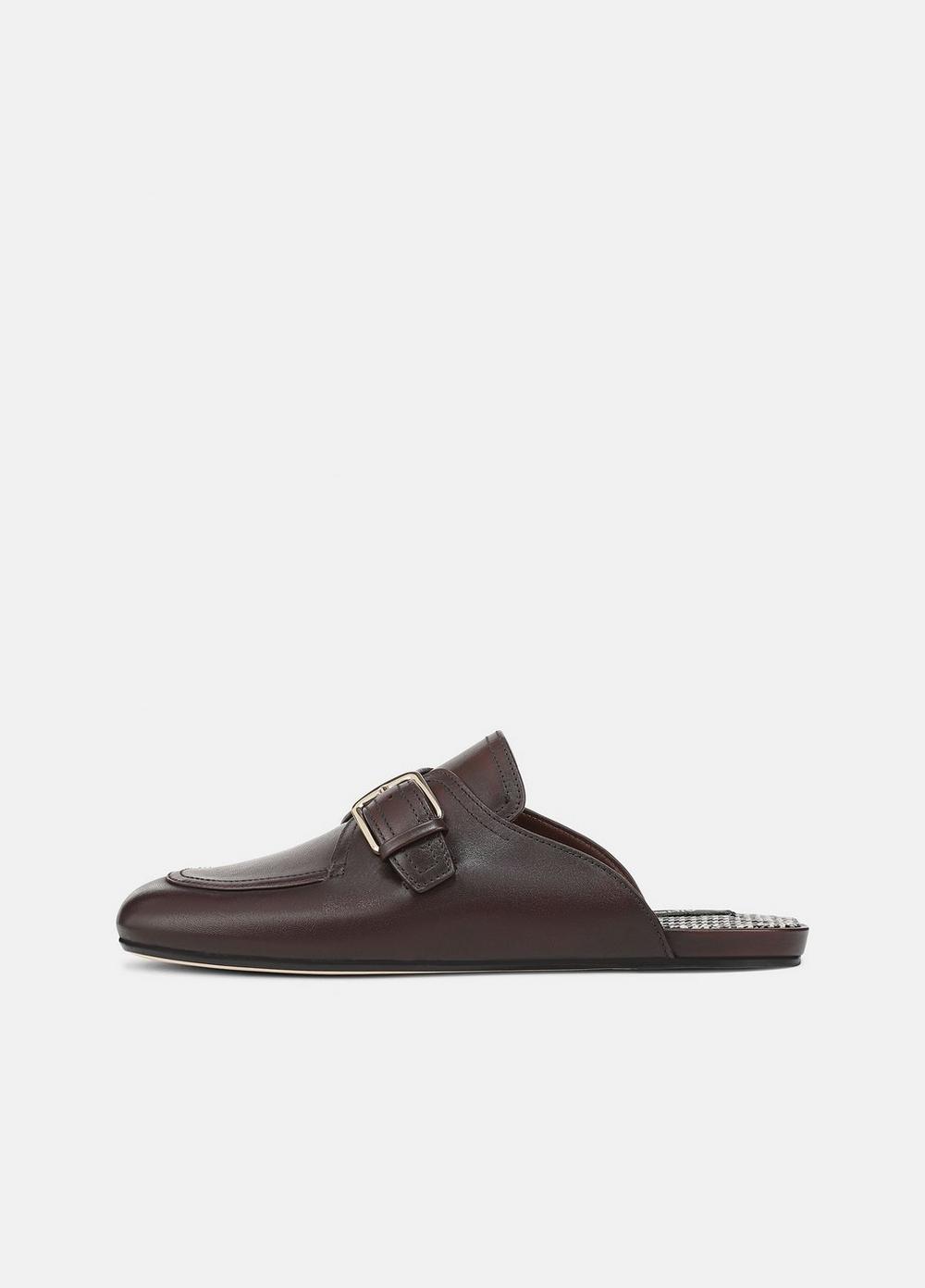 Women's Minetta Leather Loafer Mule, Chili Brown, Size 8.5 Vince