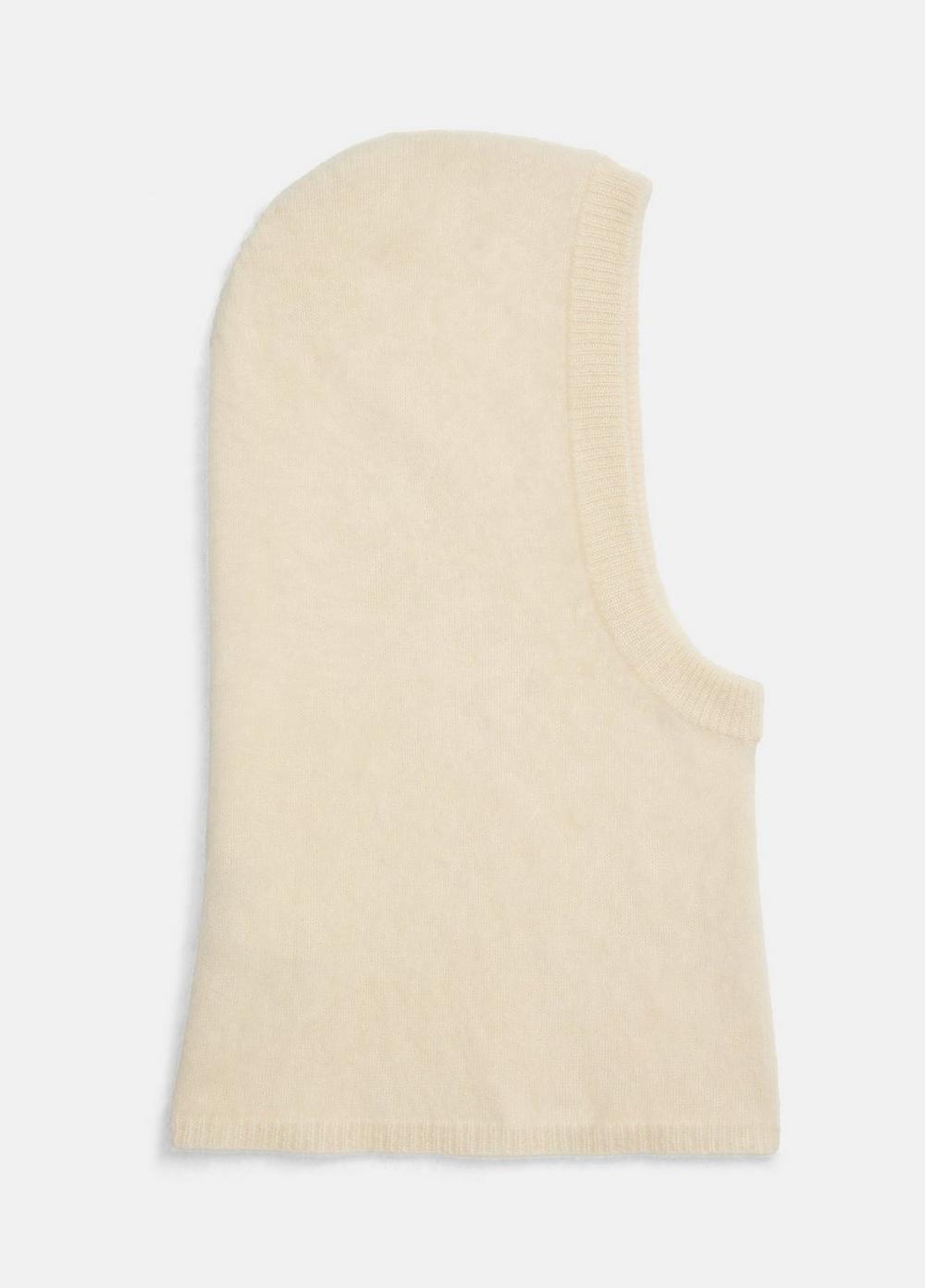 Women's Brushed Cashmere Balaclava, Ivory Vince