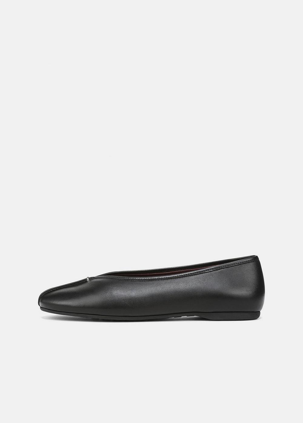 Women's Ori Leather Flat, Black, Size 11 Vince
