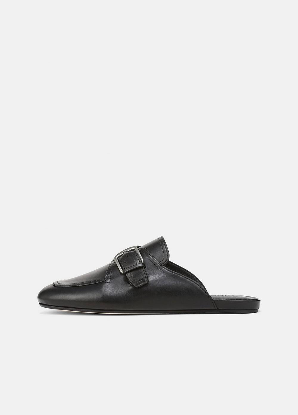 Women's Minetta Leather Loafer Mule, Black, Size 9 Vince