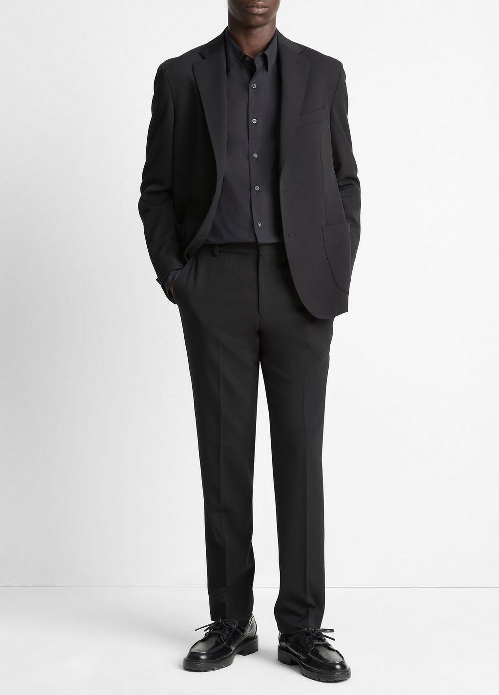 Men's Stretch-wool Classic Pant, Black, Size 34 Vince