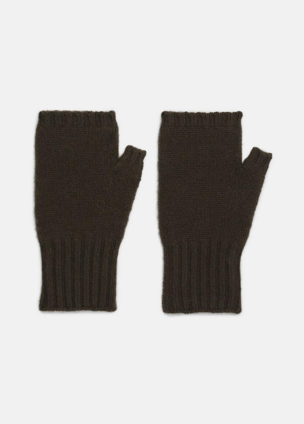 Men's Cashmere Hand Warmers, Dark Leaf Vince