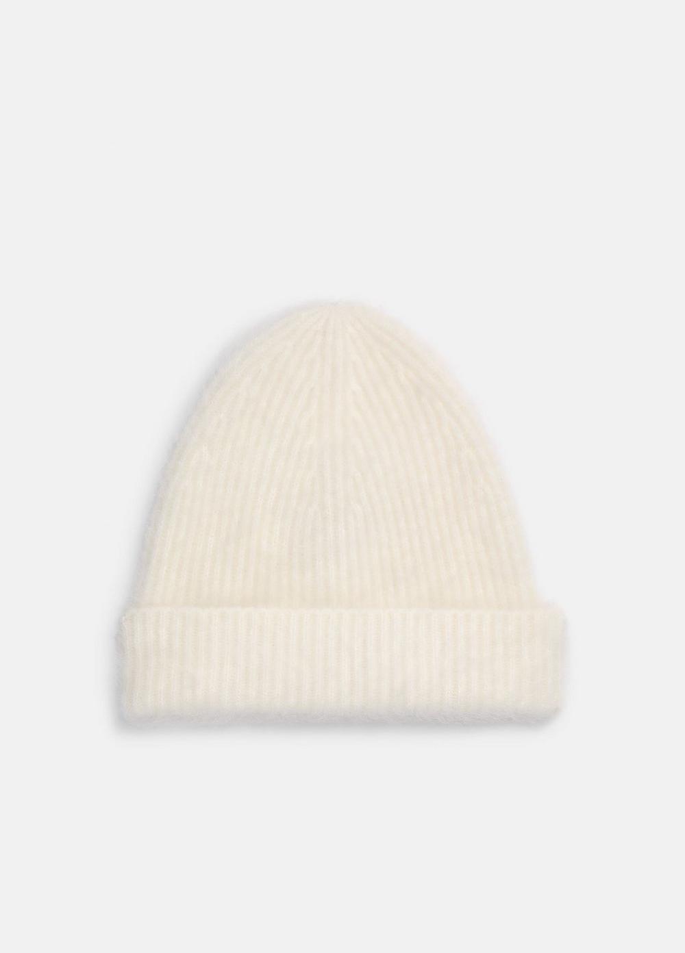 Women's Brushed Cashmere Beanie, Ivory Vince