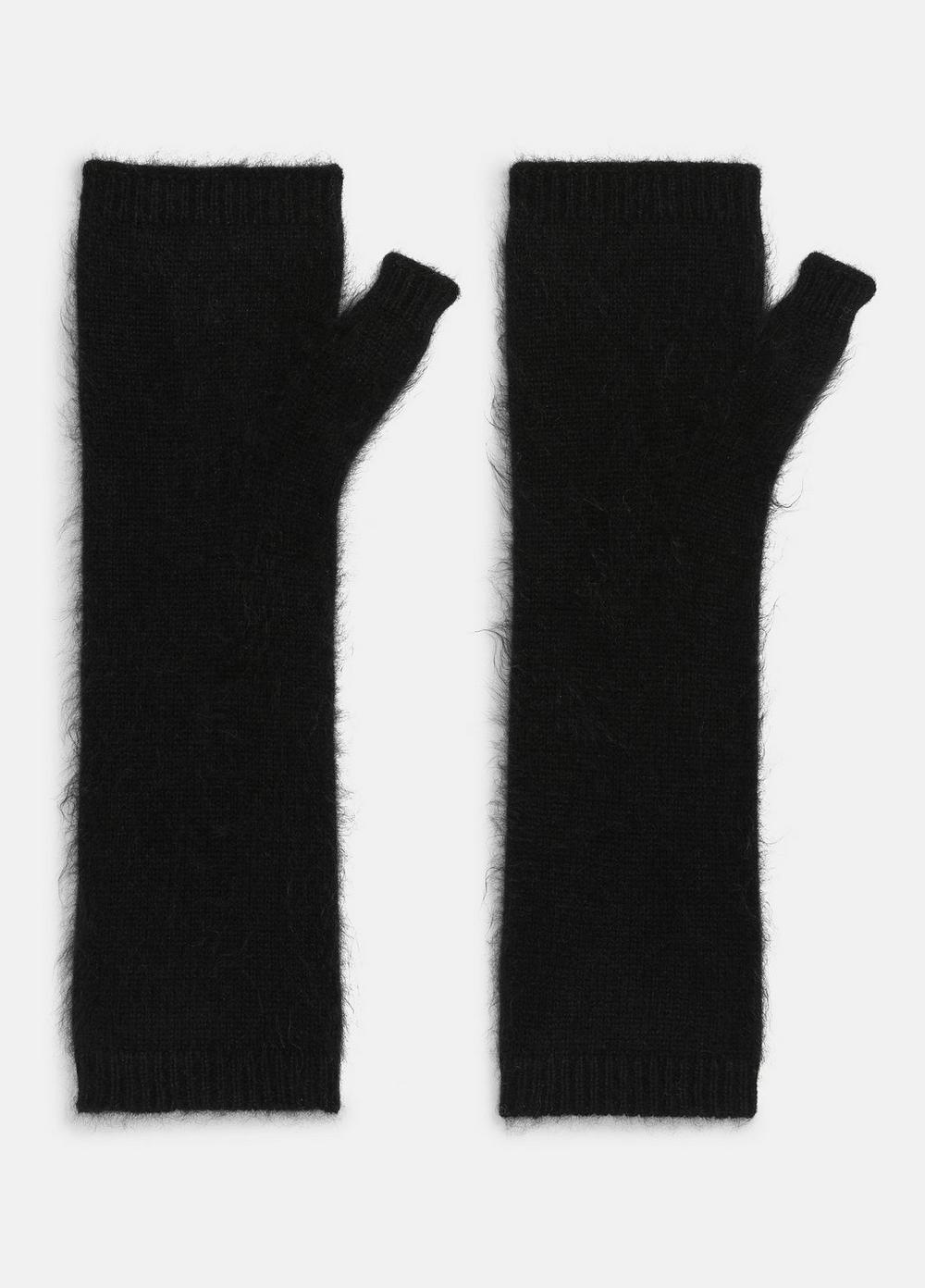 Women's Brushed Cashmere Arm Warmers, Black Vince by Vince