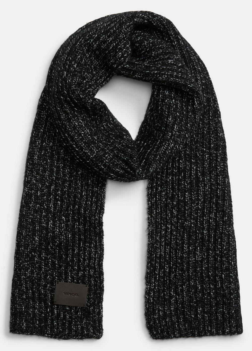 Men's Cardigan-stitch Scarf, Heather Marble Vince