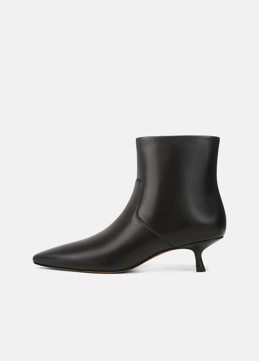 Women's Simone Leather Ankle Boot, Black, Size 11 Vince