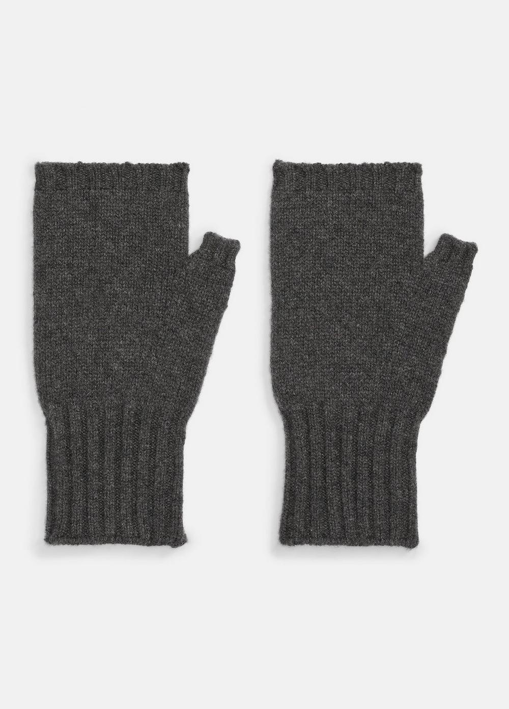 Men's Cashmere Hand Warmers, Heather Charcoal Vince