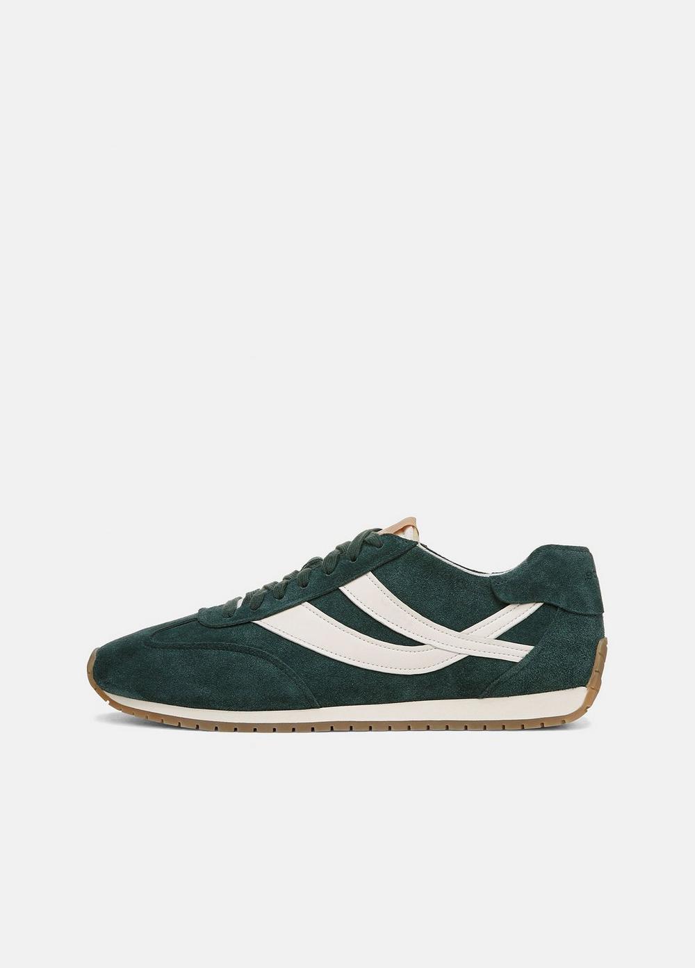 Men's Oasis Suede & Leather Runner Sneaker, Evergreen/pebble White, Size 9 Vince
