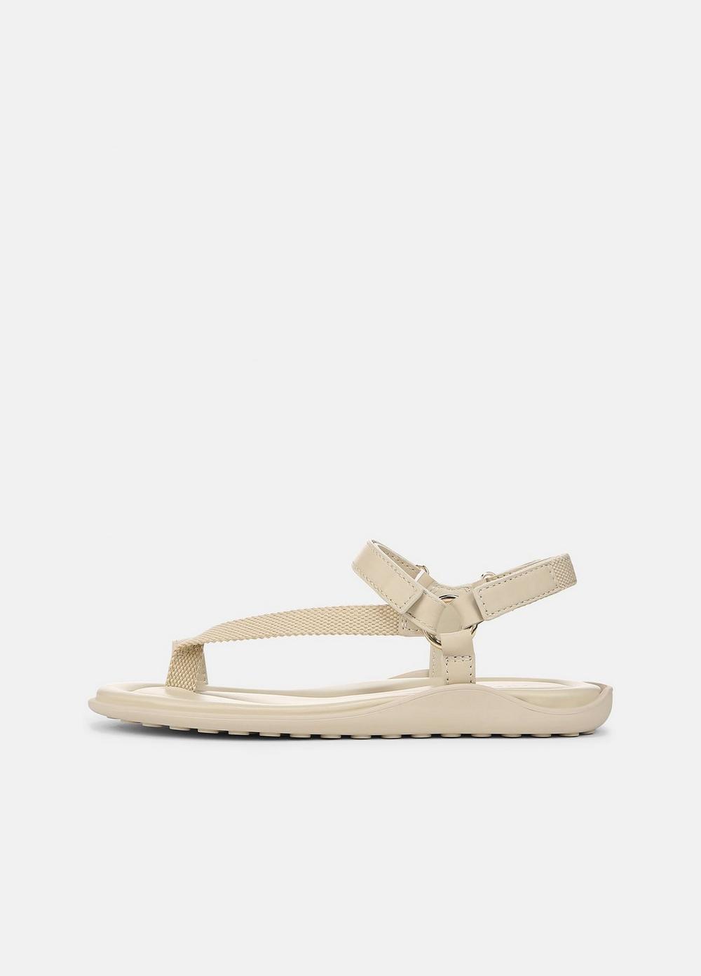 Women's Summer Leather & Canvas Sandal, Moonlight, Size 8 Vince