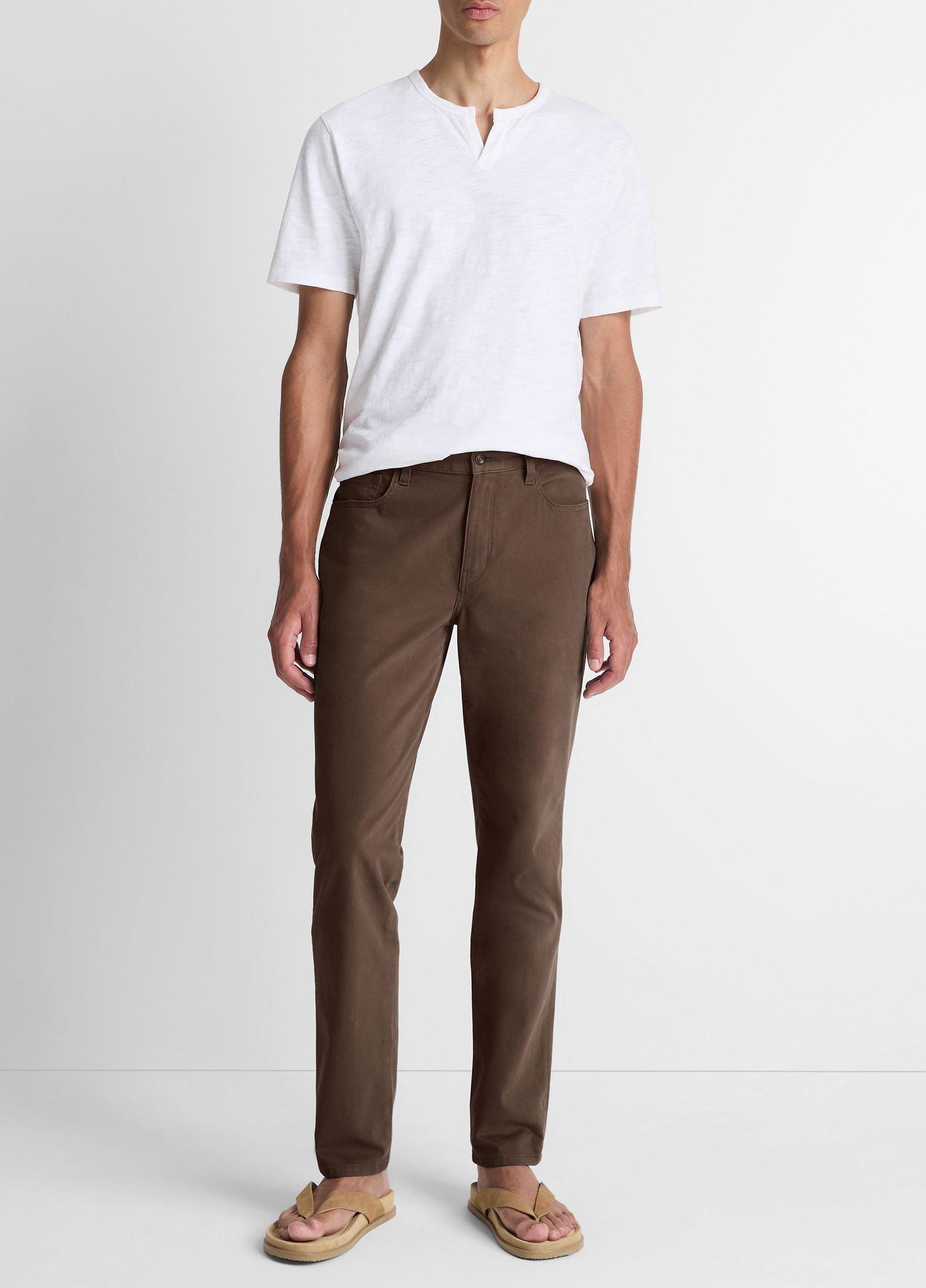 Men's Dylan Slim 5-Pocket Peached Stretch-cotton Pant, Downtown, Size 32 Vince