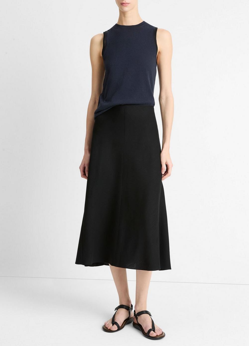 Women's Bias A-line Skirt, Black, Size 6 Vince