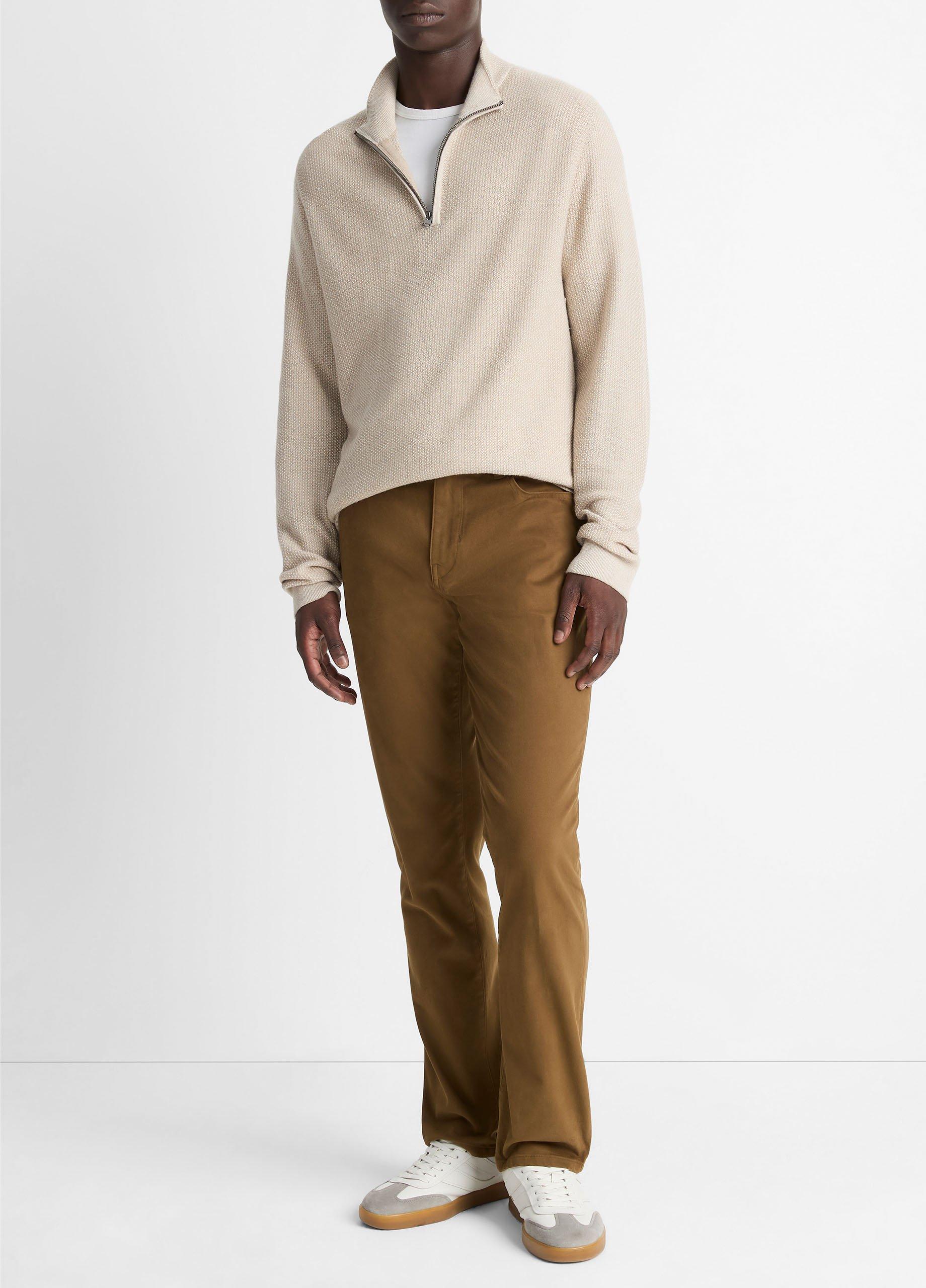 Men's Dylan Slim 5-Pocket Peached Stretch-cotton Pant, Light Highlands, Size 30 Vince