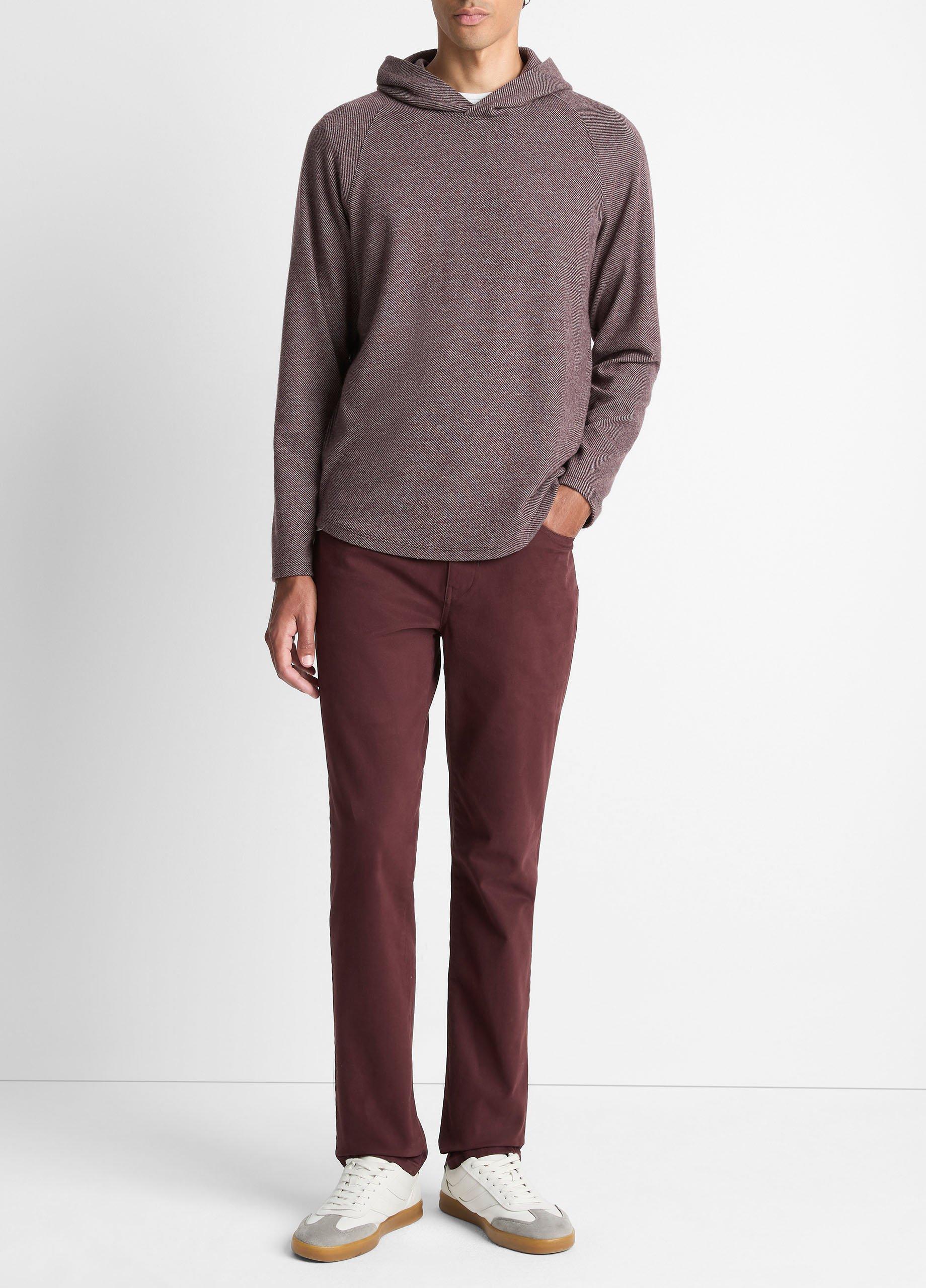Men's Dylan Slim 5-Pocket Peached Stretch-cotton Pant, Port, Size 36 Vince