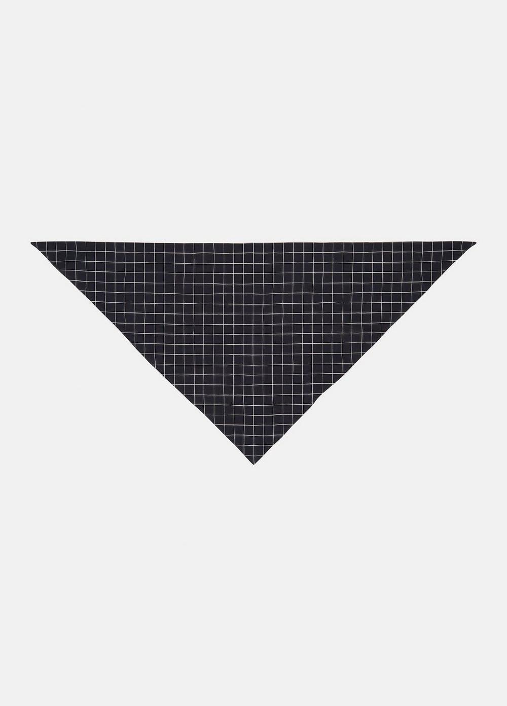 Women's Trellis Plaid Cotton-Blend Headkerchief, Black/cream Vince by Vince