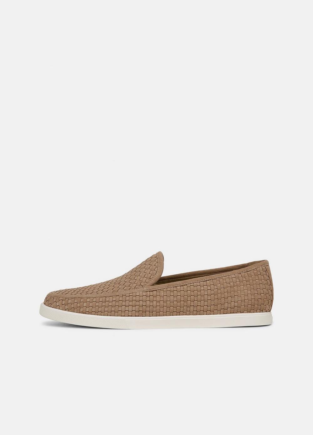 Men's Sonoma Woven Suede Loafer, New Camel, Size 11.5 Vince