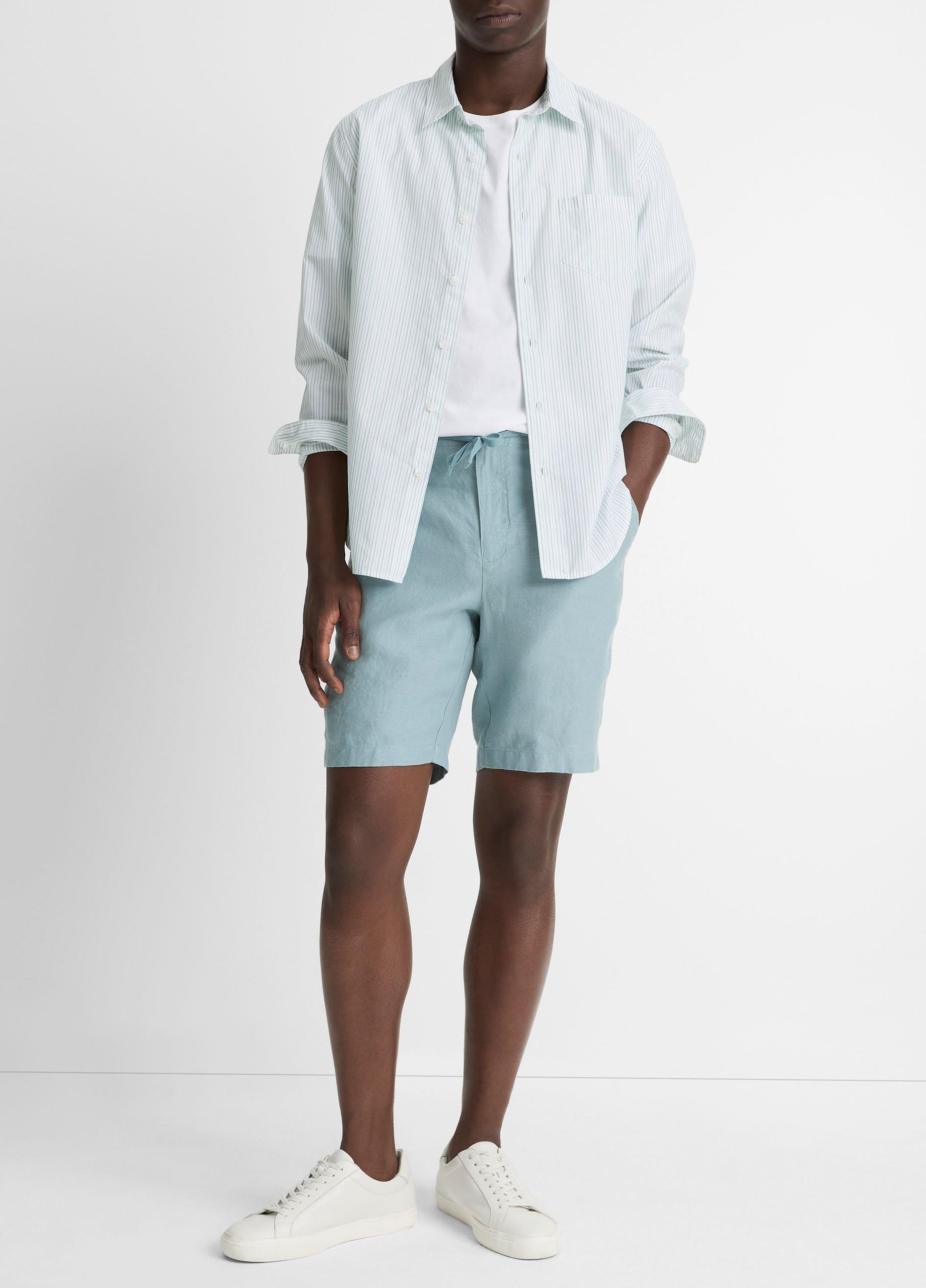 Men's Hemp Drawstring Short, Lagoon, Size M Vince