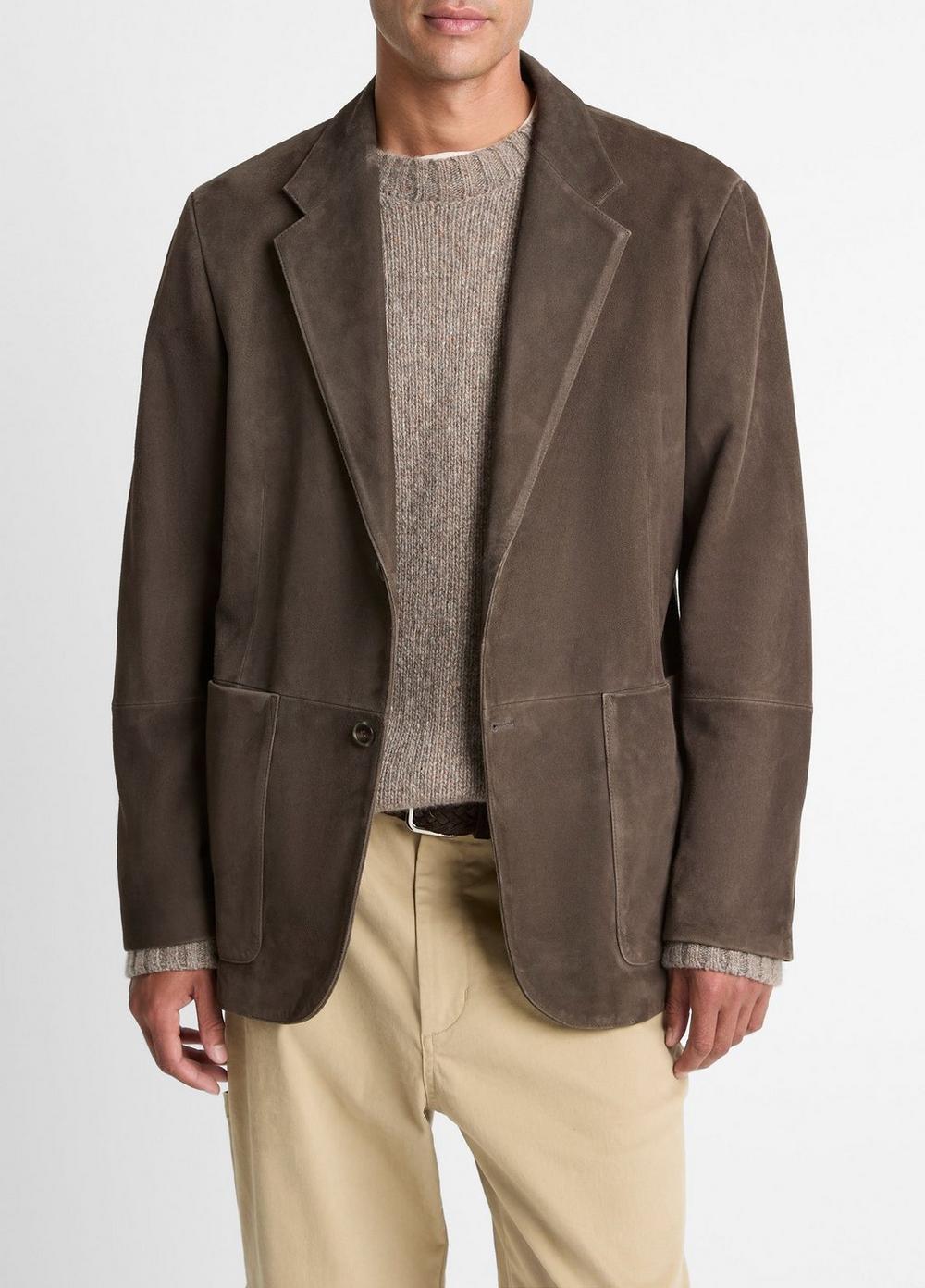 Men's Suede Blazer, Downtown, Size XS Vince