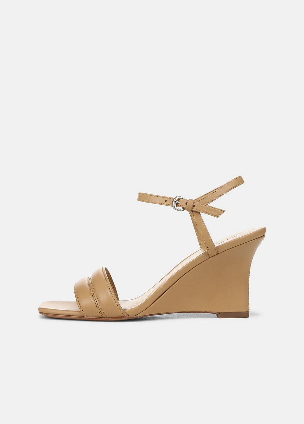 Women's Prema Leather Wedge Sandal, Light Sable, Size 7 Vince