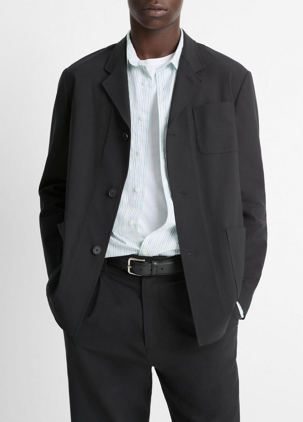 Men's Tailored Utility Blazer, Black, Size S Vince by Vince